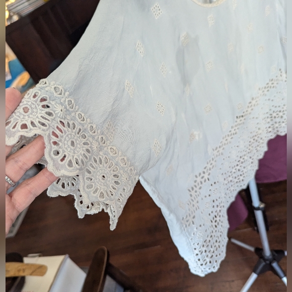Johnny Was eyelet blouse size M - Picture 3 of 6